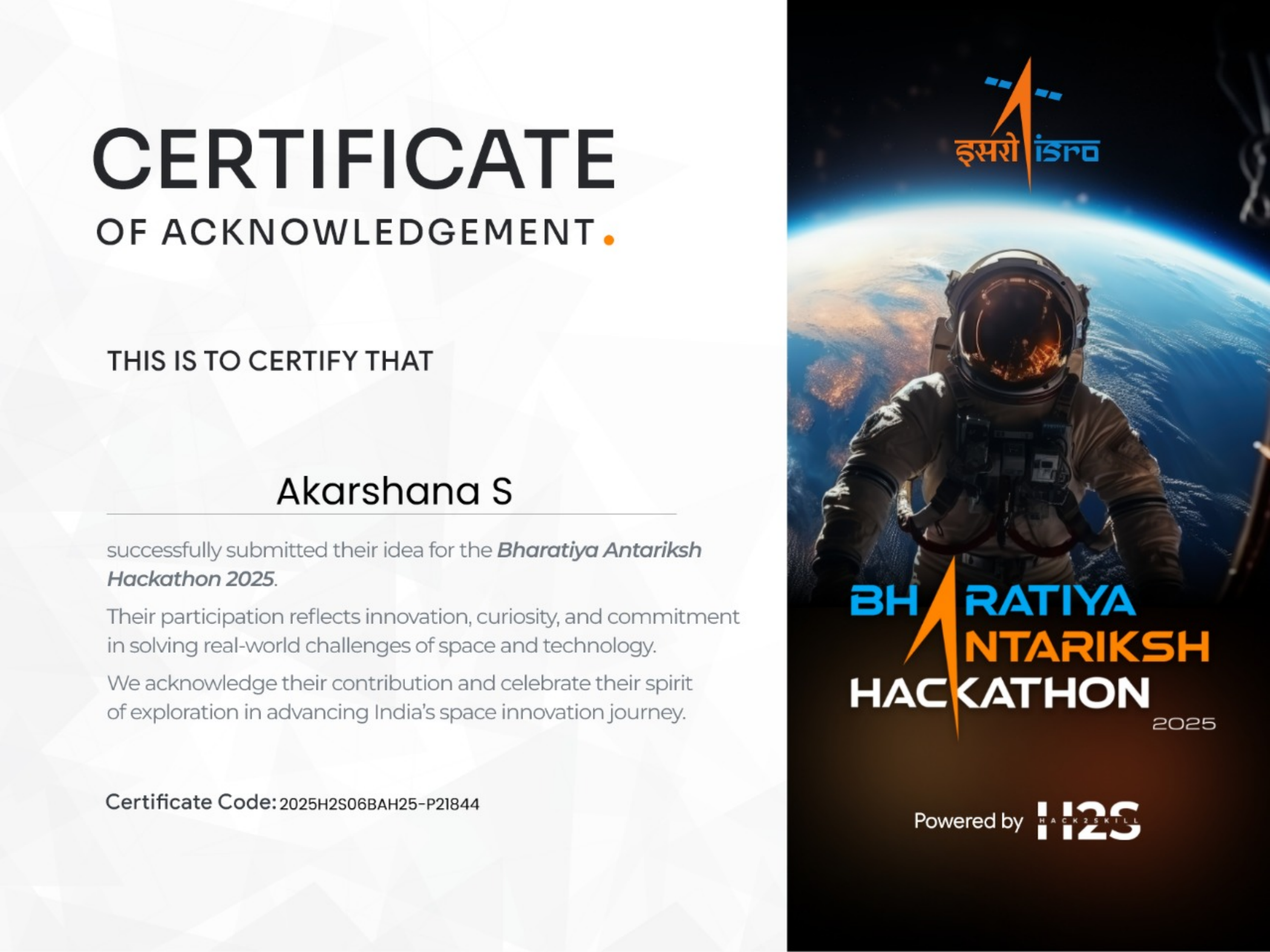 Bharatiya Antrariksh Hackathon 2025